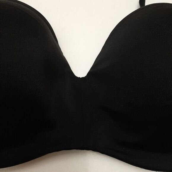 ADDITION ELLE Strapless Multiway T-Shirt Bra Moulded Cups Black Sz 38 DDD - Picture 3 of 12